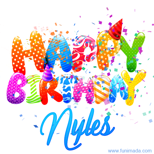 Happy Birthday Nyles - Creative Personalized GIF With Name