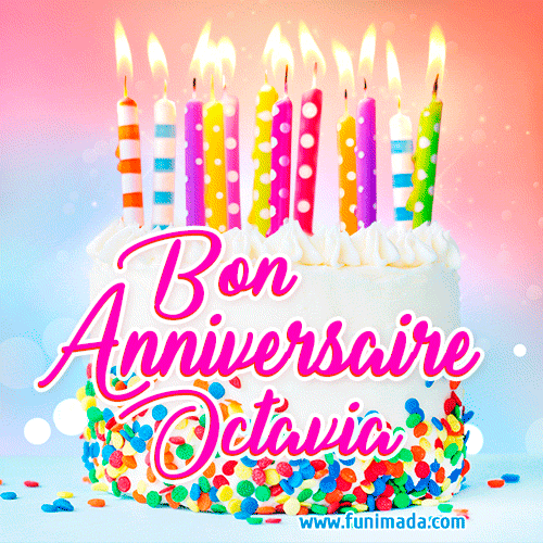 Joyeux anniversaire, Octavia! - GIF Animé