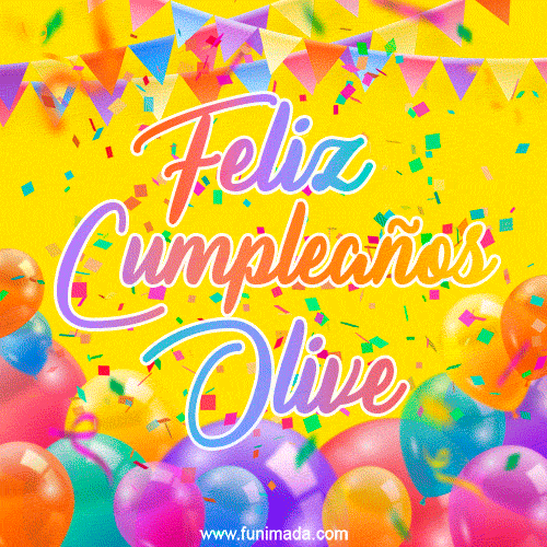 Feliz Cumpleaños Olive (GIF)
