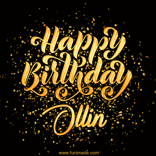 Happy Birthday Card for Ollin - Download GIF and Send for Free