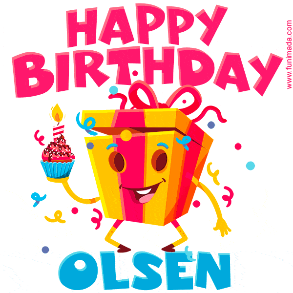 Funny Happy Birthday Olsen GIF