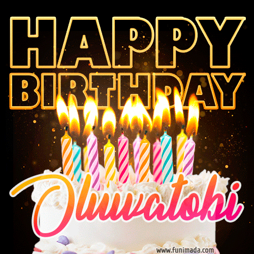 Oluwatobi - Animated Happy Birthday Cake GIF for WhatsApp