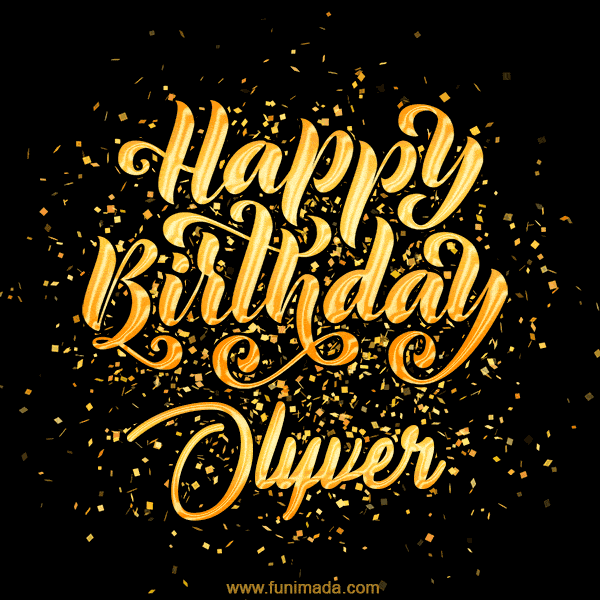 Happy Birthday Card for Olyver - Download GIF and Send for Free