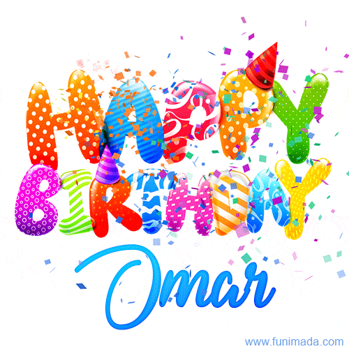 Happy Birthday Omar - Creative Personalized GIF With Name