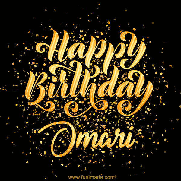 Happy Birthday Card for Omari - Download GIF and Send for Free