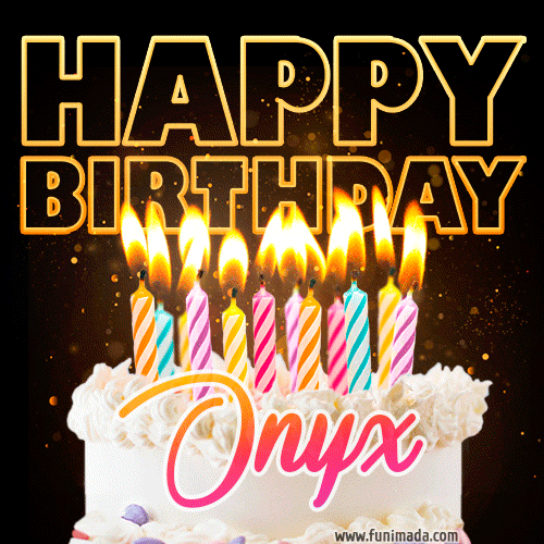 Onyx - Animated Happy Birthday Cake GIF for WhatsApp