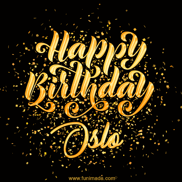 Happy Birthday Card for Oslo - Download GIF and Send for Free