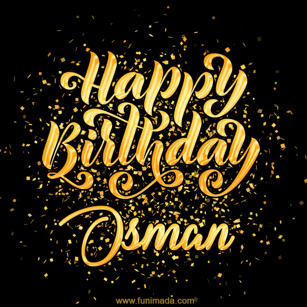 Happy Birthday Card for Osman - Download GIF and Send for Free