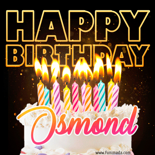 Osmond - Animated Happy Birthday Cake GIF for WhatsApp
