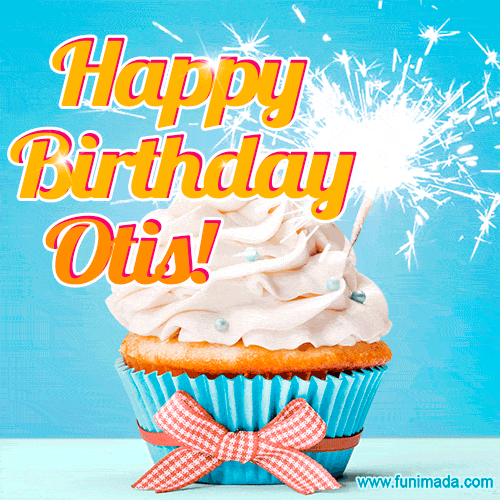 Happy Birthday, Otis! Elegant cupcake with a sparkler.