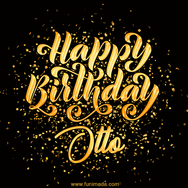 Happy Birthday Card for Otto - Download GIF and Send for Free