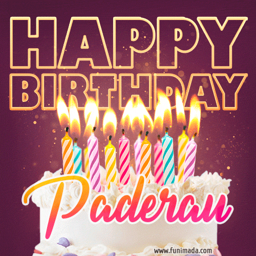 Paderau - Animated Happy Birthday Cake GIF Image for WhatsApp