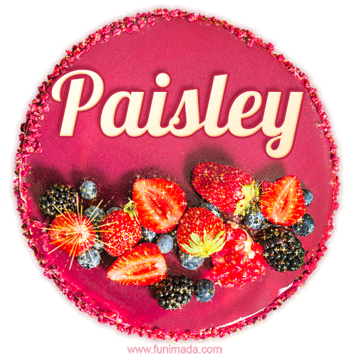 Happy Birthday Cake with Name Paisley - Free Download