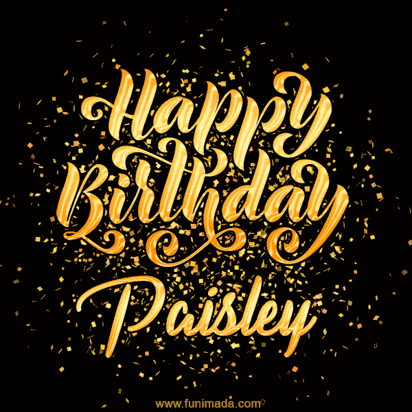 Happy Birthday Card for Paisley - Download GIF and Send for Free