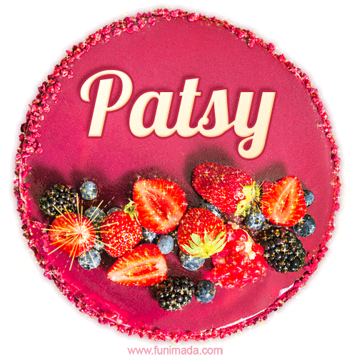 Happy Birthday Cake with Name Patsy - Free Download