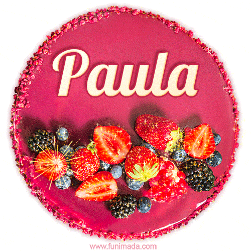 Happy Birthday Cake with Name Paula - Free Download