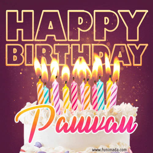Pauwau - Animated Happy Birthday Cake GIF Image for WhatsApp