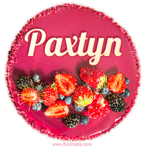 Happy Birthday Cake with Name Paxtyn - Free Download