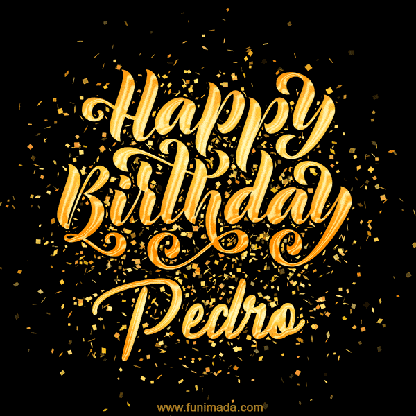 Happy Birthday Card for Pedro - Download GIF and Send for Free