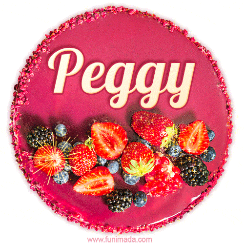 Happy Birthday Cake with Name Peggy - Free Download