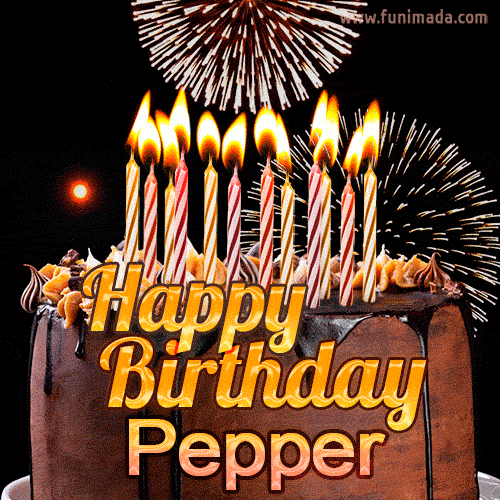Chocolate Happy Birthday Cake for Pepper (GIF)