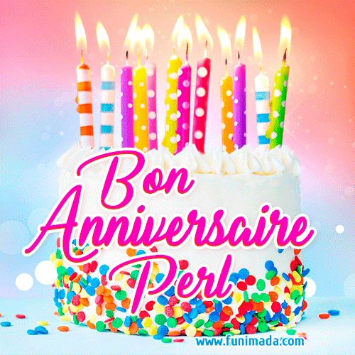 Joyeux anniversaire, Perl! - GIF Animé