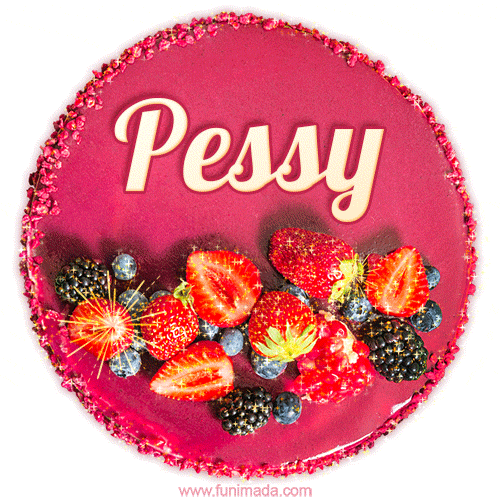 Happy Birthday Cake with Name Pessy - Free Download