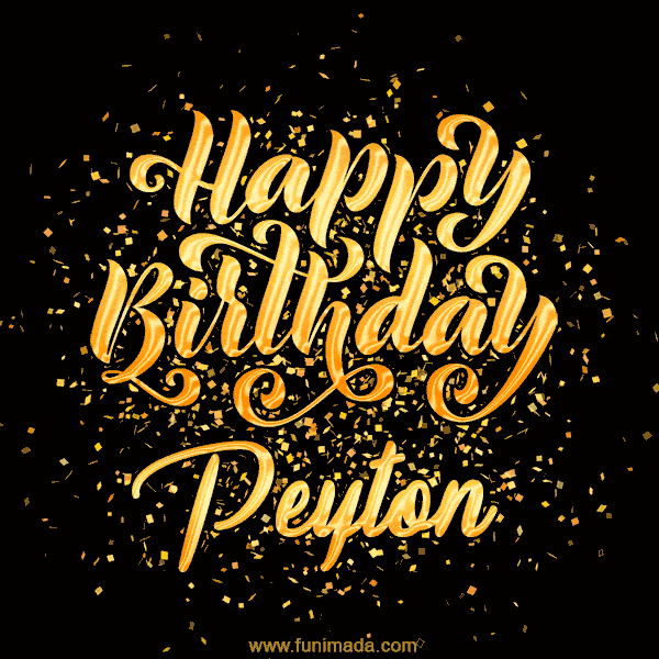 Happy Birthday Card for Peyton - Download GIF and Send for Free