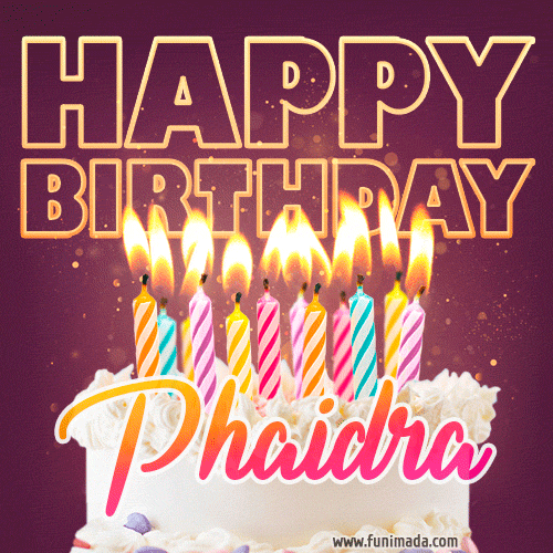 Phaidra - Animated Happy Birthday Cake GIF Image for WhatsApp
