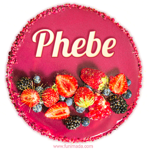 Happy Birthday Cake with Name Phebe - Free Download