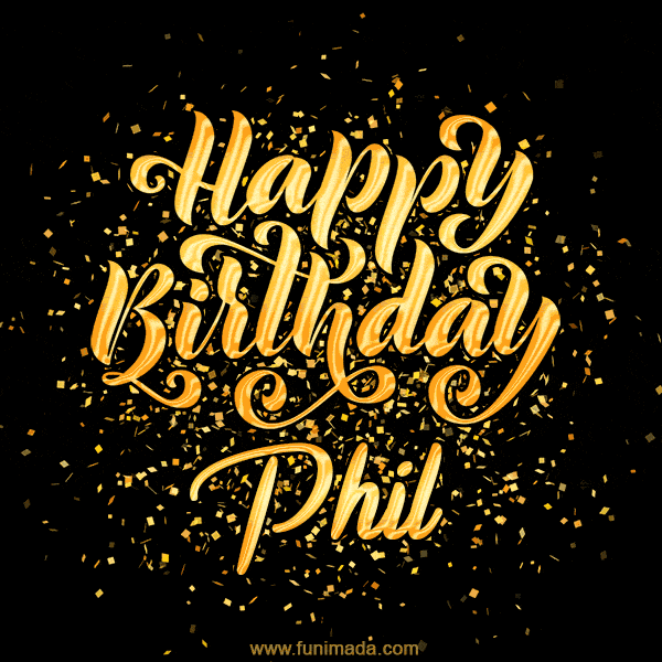 Happy Birthday Card for Phil - Download GIF and Send for Free