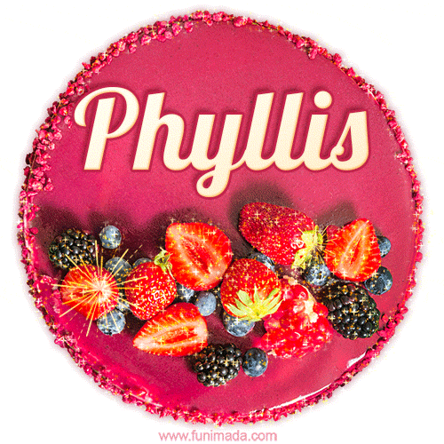 Happy Birthday Cake with Name Phyllis - Free Download