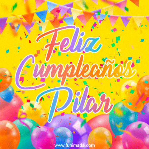 Feliz Cumpleaños Pilar (GIF)