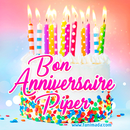 Joyeux anniversaire, Piper! - GIF Animé