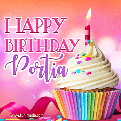 Happy Birthday Portia - Lovely Animated GIF