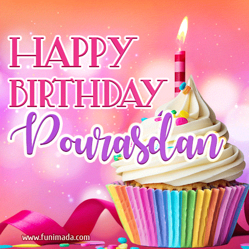 Happy Birthday Pourasdan - Lovely Animated GIF