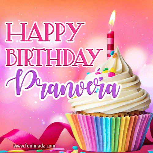 Happy Birthday Pranvera - Lovely Animated GIF