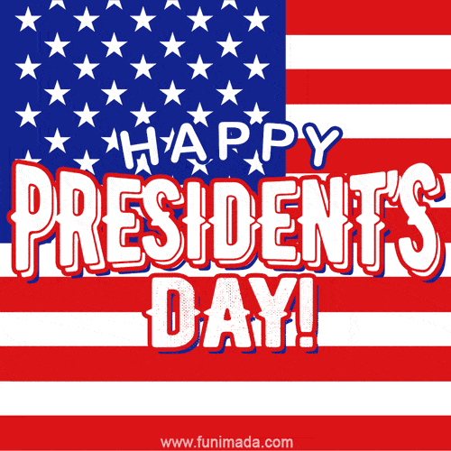 USA Flag Animated Happy President's Day Image