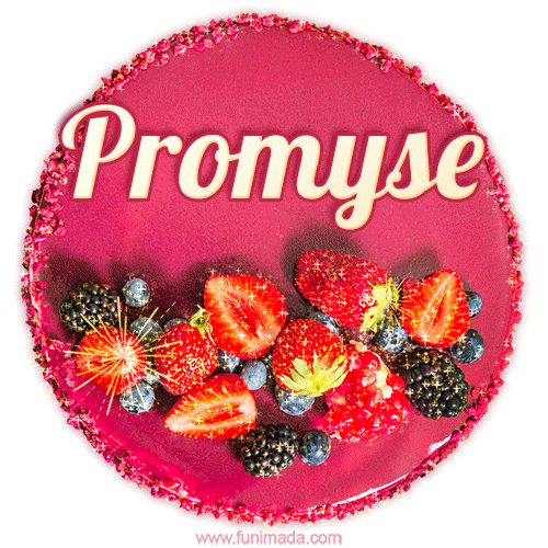Happy Birthday Cake with Name Promyse - Free Download