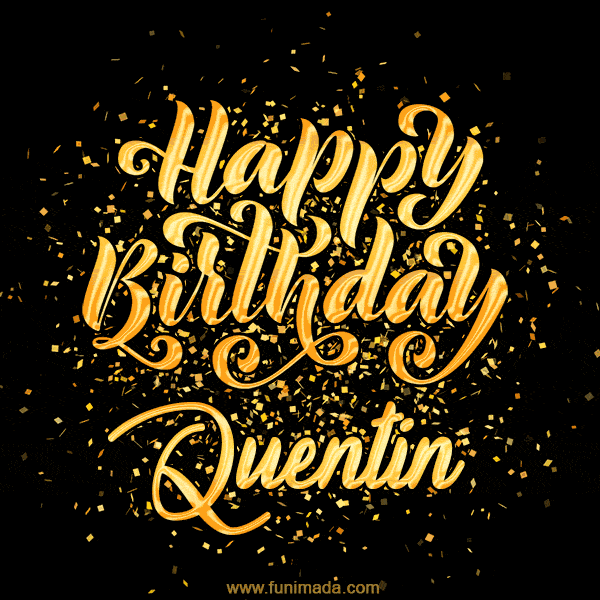 Happy Birthday Card for Quentin - Download GIF and Send for Free