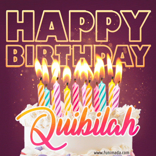 Quibilah - Animated Happy Birthday Cake GIF Image for WhatsApp