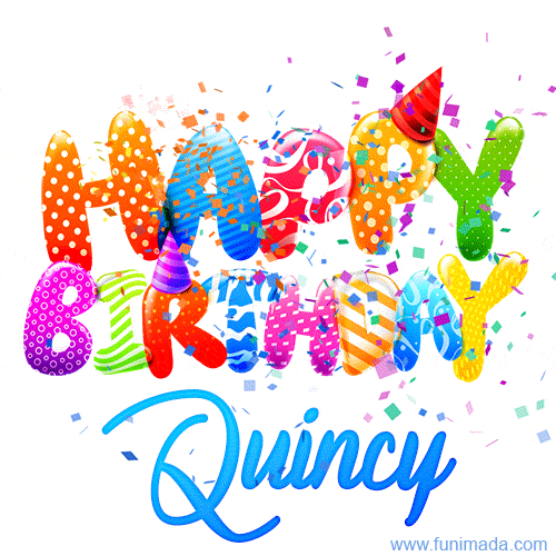 Happy Birthday Quincy - Creative Personalized GIF With Name