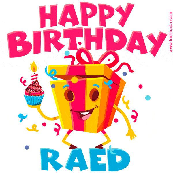 Funny Happy Birthday Raed GIF