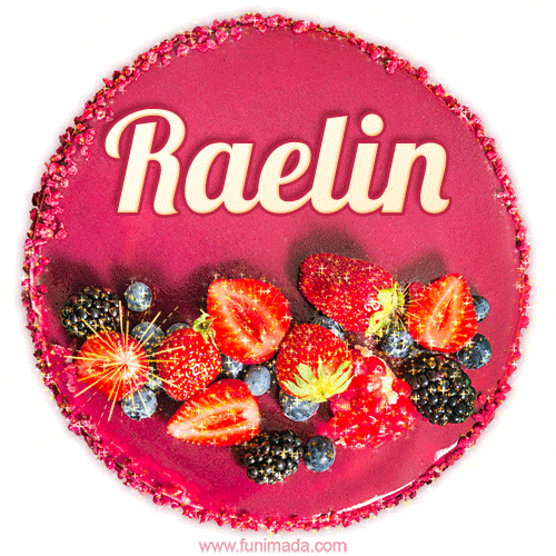 Happy Birthday Cake with Name Raelin - Free Download