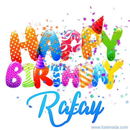 Happy Birthday Rafay - Creative Personalized GIF With Name