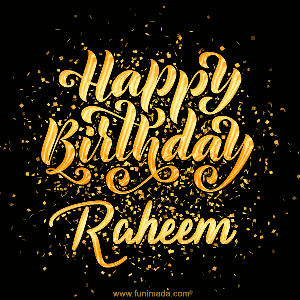Happy Birthday Card for Raheem - Download GIF and Send for Free