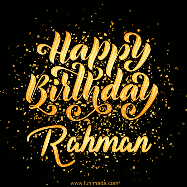Happy Birthday Card for Rahman - Download GIF and Send for Free