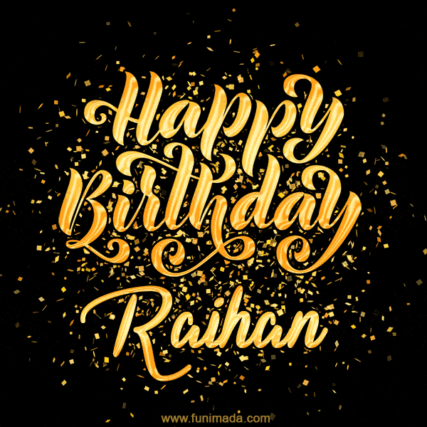 Happy Birthday Card for Raihan - Download GIF and Send for Free