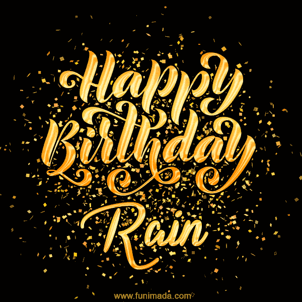 Happy Birthday Card for Rain - Download GIF and Send for Free