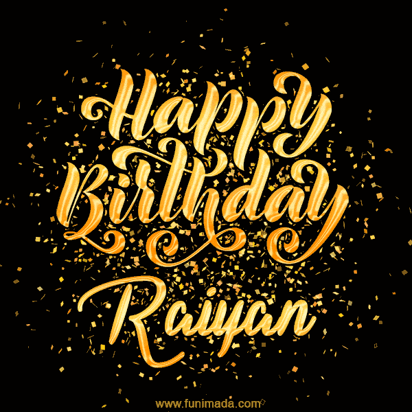Happy Birthday Card for Raiyan - Download GIF and Send for Free